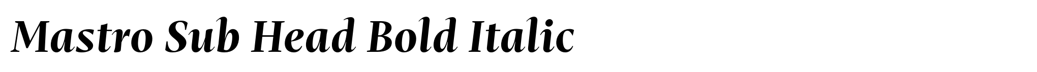 Mastro Sub Head Bold Italic image